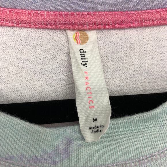 Anthropologie Daily Practice Crew Neck Sweatshirt Tie Dye For Love Print Sz M - Picture 6 of 7